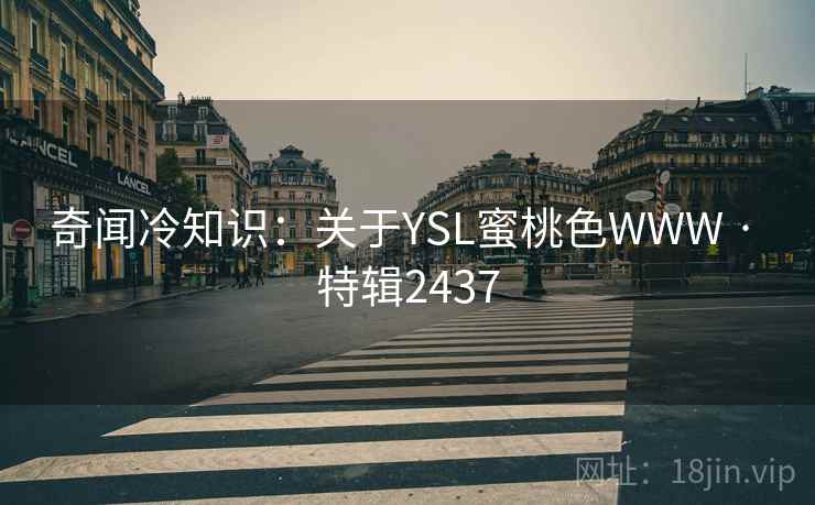 奇闻冷知识：关于YSL蜜桃色WWW · 特辑2437  第2张